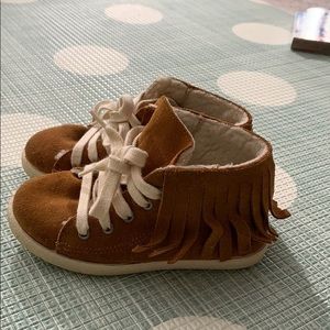 Zara Kids Suede Fringe Sneaker